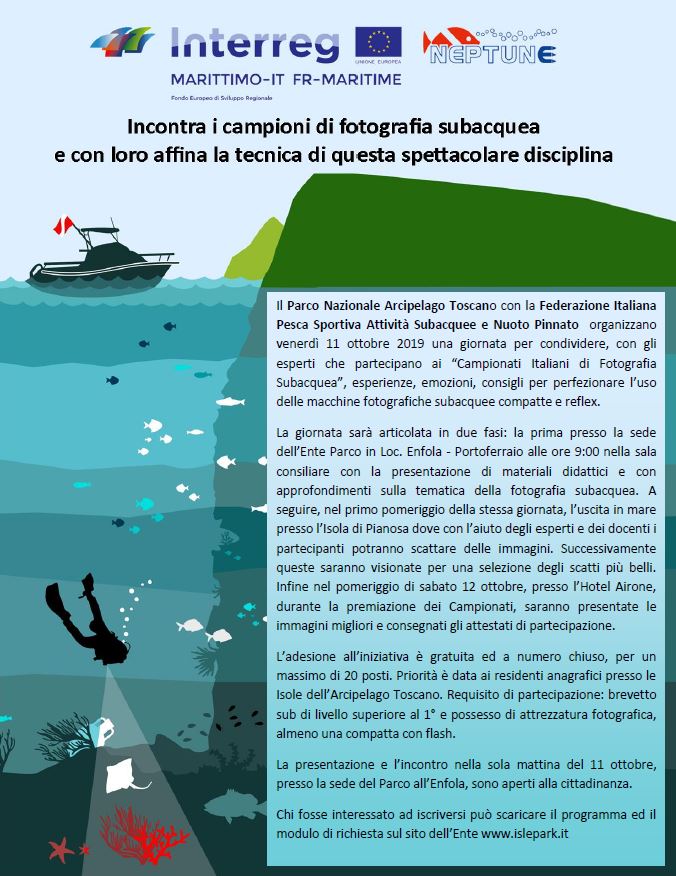 Progetto NEPTUNE : PatrimoNio naturalE e culTUrale sommerso e gestione sosteNibile della subacquEa ricreativa