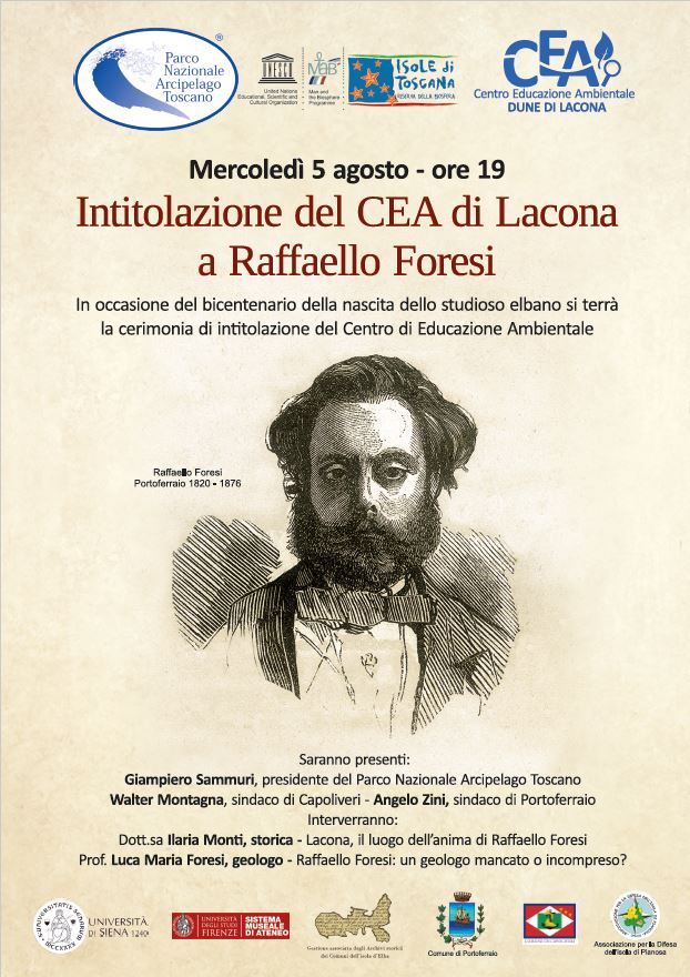 5 agosto cerimonia di intitolazione del CEA di Lacona a Raffaello Foresi