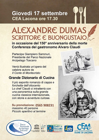 Alexandre Dumas scrittore e buongustaio. Conferenza dello chef Alvaro Claudi