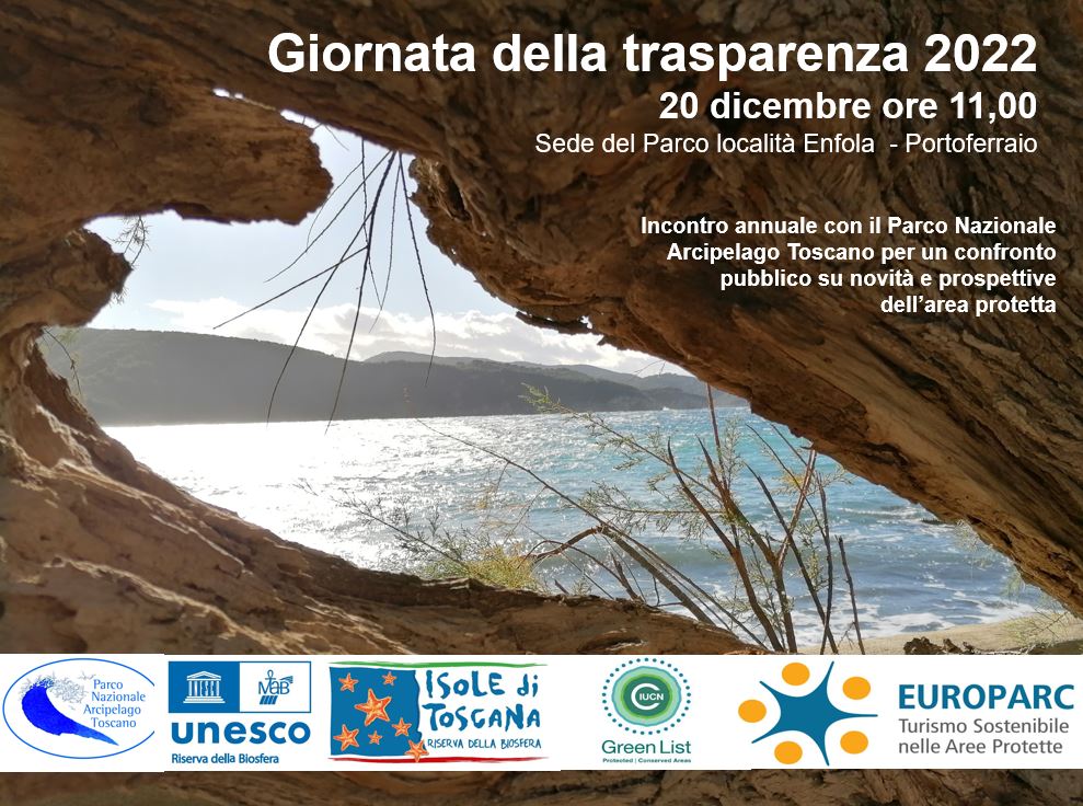 Giornata della Trasparenza  del Parco  Nazionale Arcipelago Toscano 20 dicembre