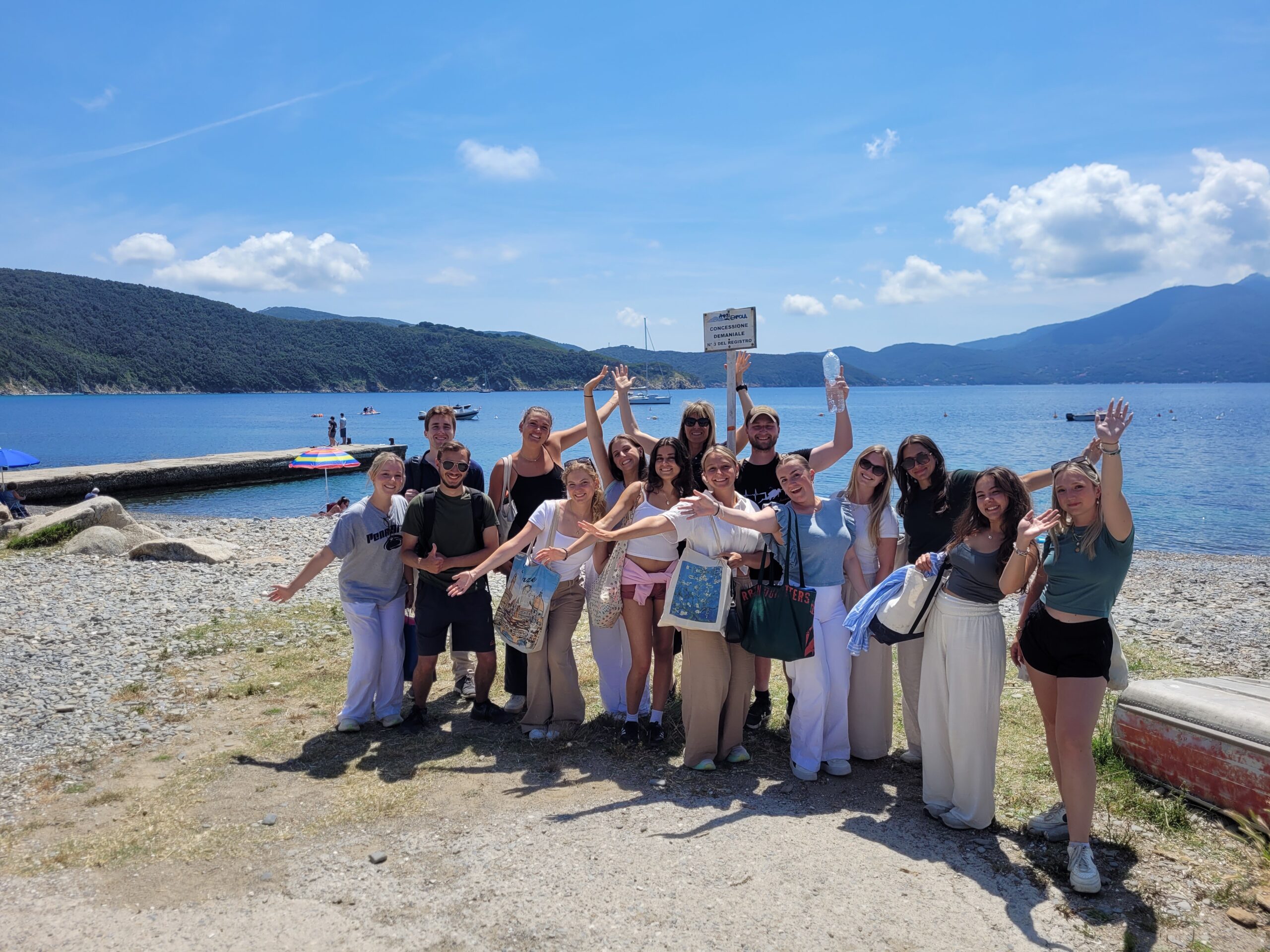 Un training della Penn University al Parco Nazionale Arcipelago Toscano